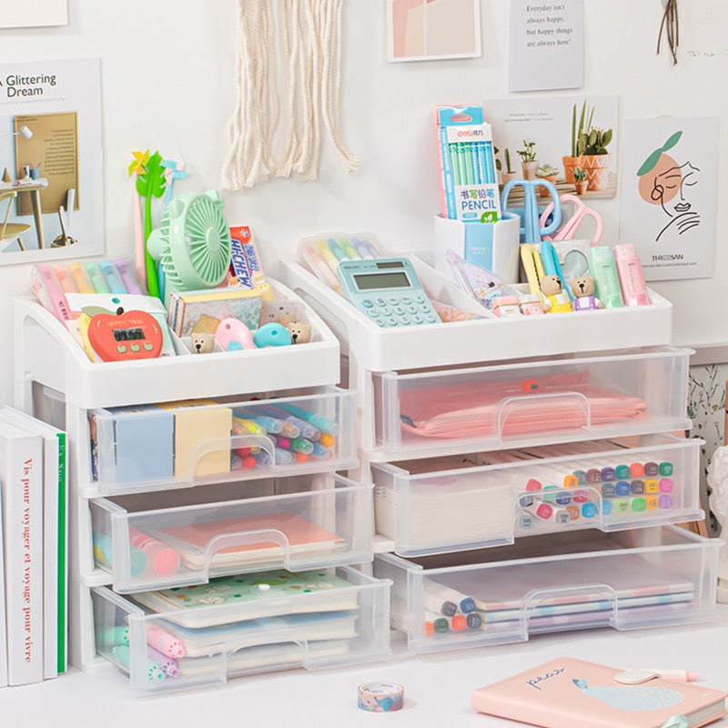 Sikunuo | Tidy Tower Desk Organizer Storage Box