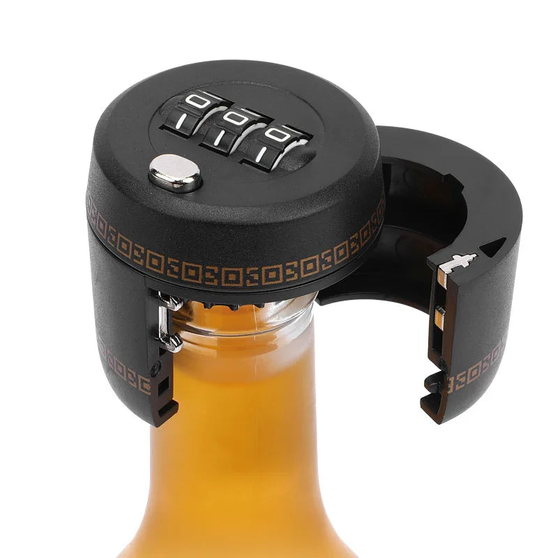 Sikunuo | Drink Safe Reusable Childproof Password Lock Wine Bottle Stopper