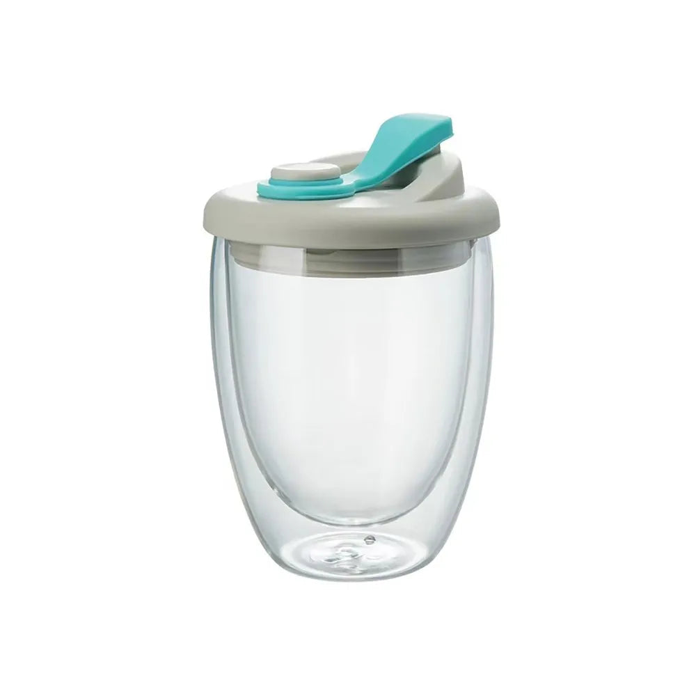 Sikunuo | Leak-Proof Double Wall Glass Transparent Mug