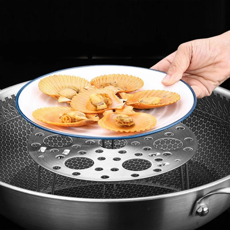 Sikunuo | Stainless Steel Chef's Choice Steamer Fryer Rack