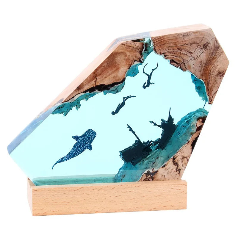 Sikunuo | Deep Ocean Resin Decorative Night Lamp