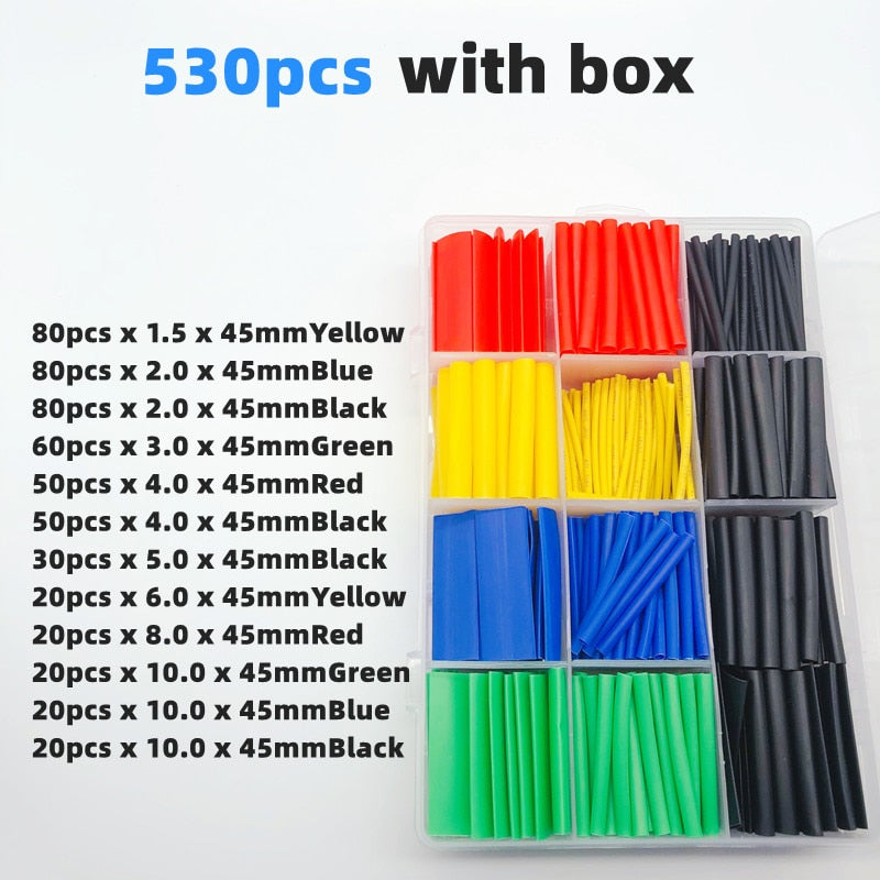 Sikunuo | 530Pcs Colored Insulated DIY Cable Fix Kit