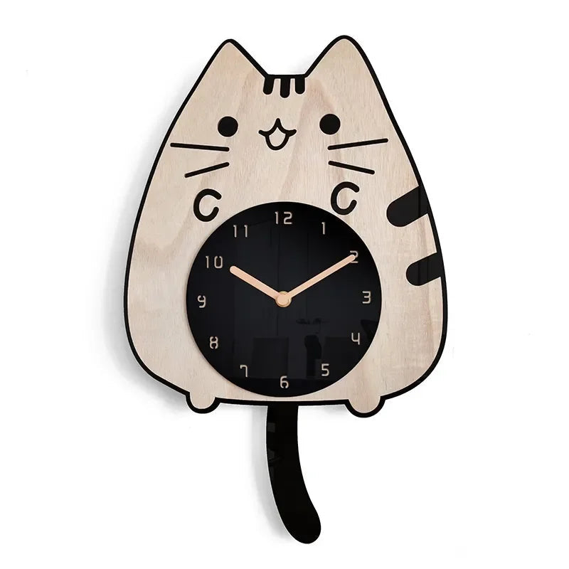 Sikunuo | Happy Curious Cat Wall Clock