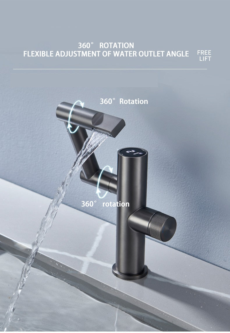 Sikunuo | Hydroelectric Rotating Modern Smart Waterfall Faucet