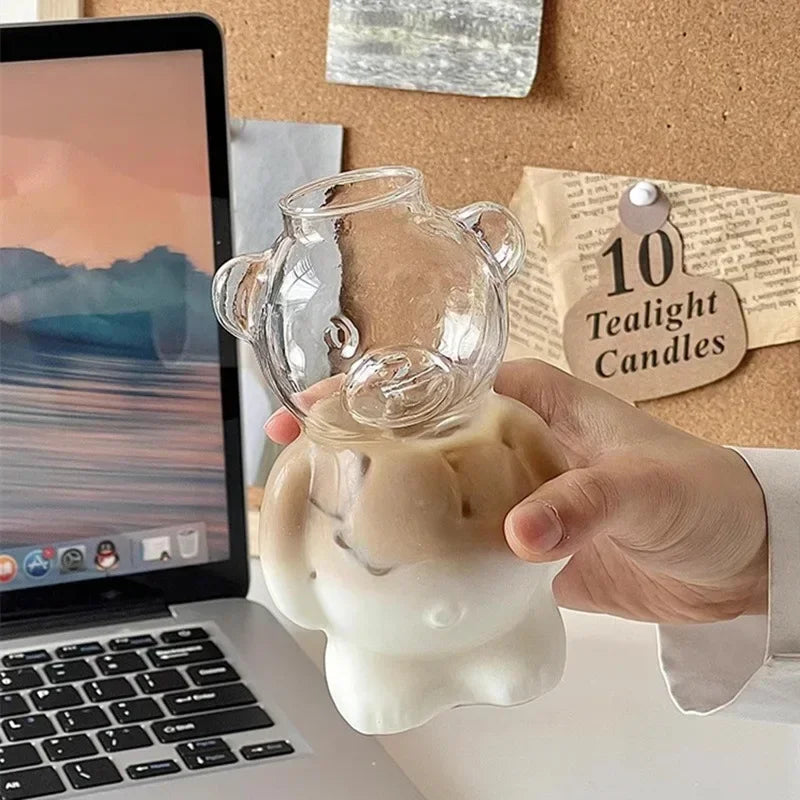 Sikunuo | Happy Bear Glass Coffee Mug