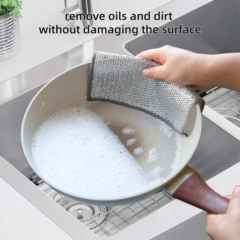Sikunuo | Silver Wire Double-Sided Ultra-Absorbent Design Cleaning Cloth