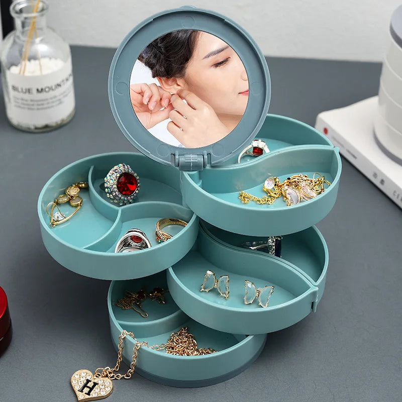 Sikunuo | Multi-Layer Rotating  Jewelry Organizer Storage