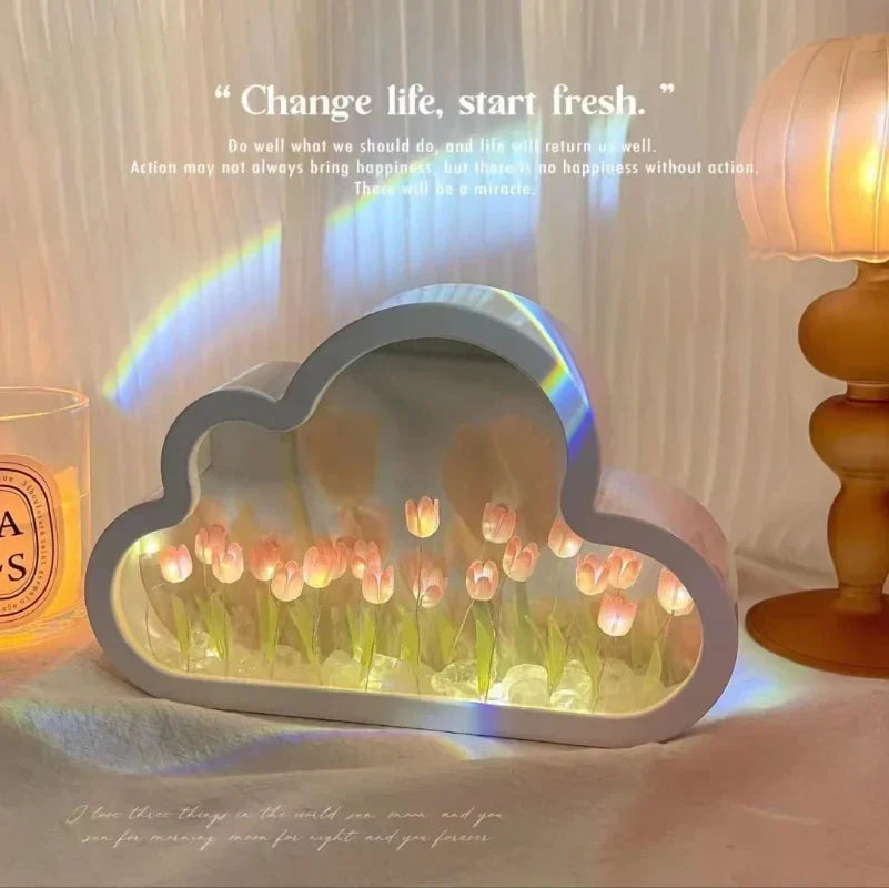 Sikunuo | Tulip Atmosphere Infinite Flowers Night Light