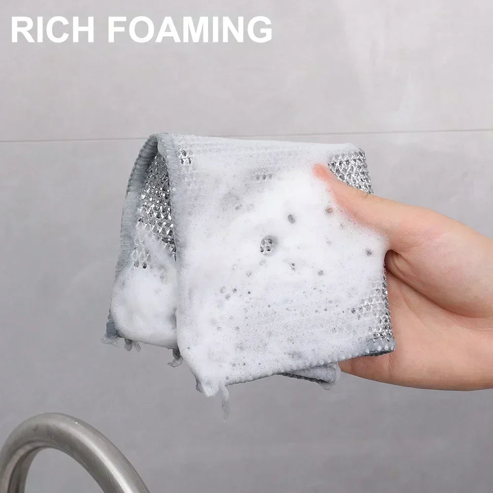Sikunuo | Non-Stick Iron Wipe Double Layer Wire Cleaning Cloth