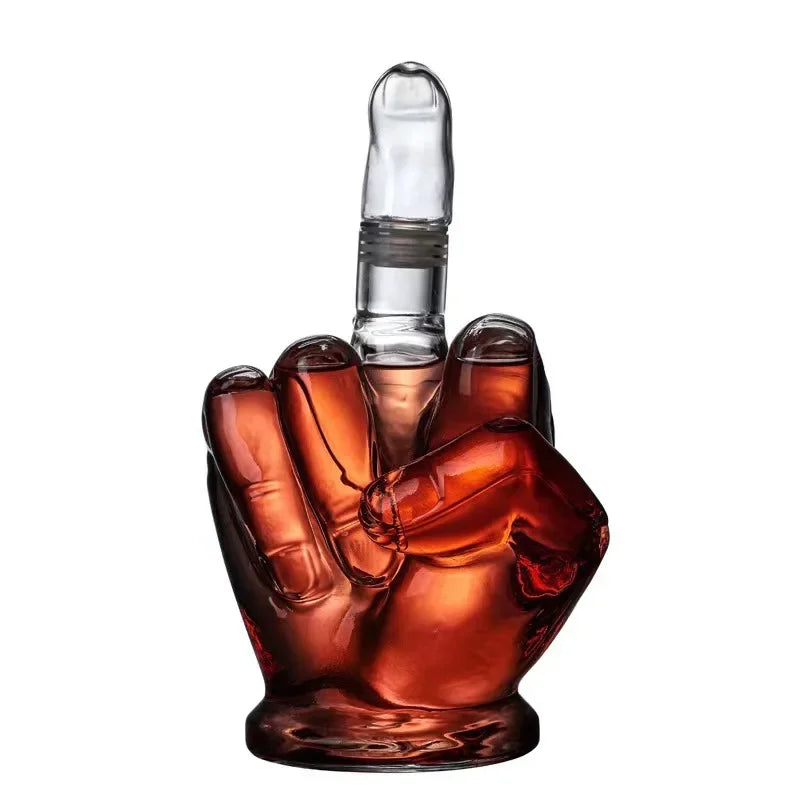 Sikunuo | Middle Finger Crystal Clear Fun Decanter