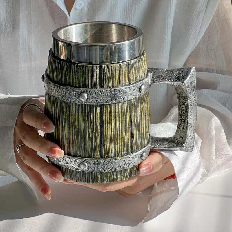 Sikunuo | 3D Viking-Style Wooden Mug