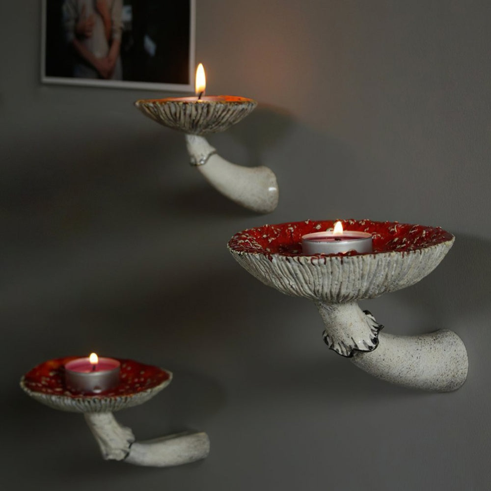 Sikunuo | Mushroom Shape Floating Resin Wall Shelf