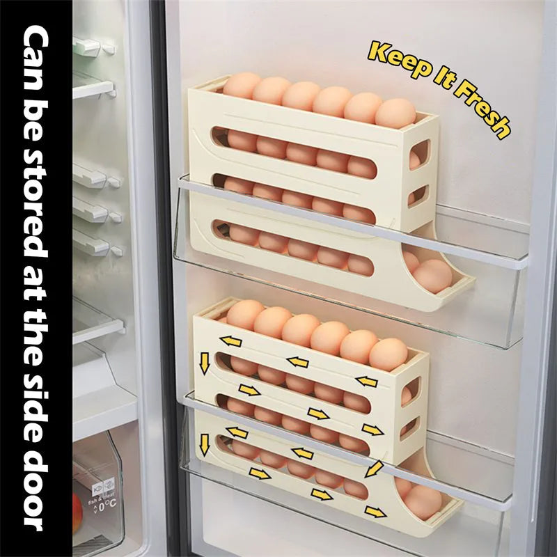 Sikunuo | Eggs Dispenser Fridge Organizer Rack