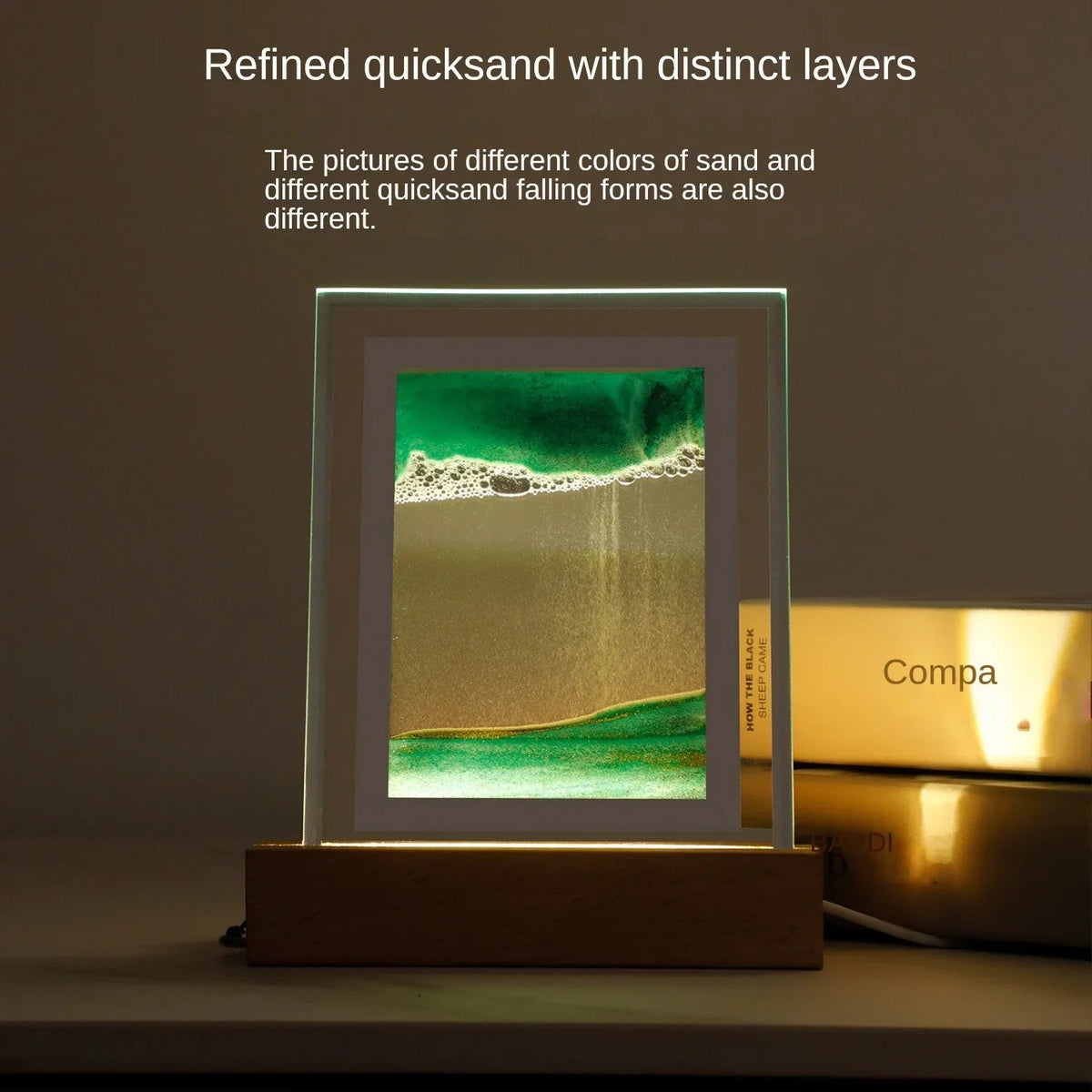 Sikunuo | Sand Art LED Quicksand Artistic Table Lamp