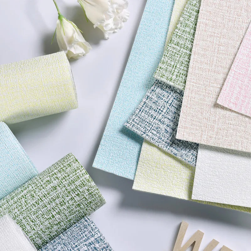 Sikunuo | 3D Linen Self-Adhesive Waterproof Wall Sticker