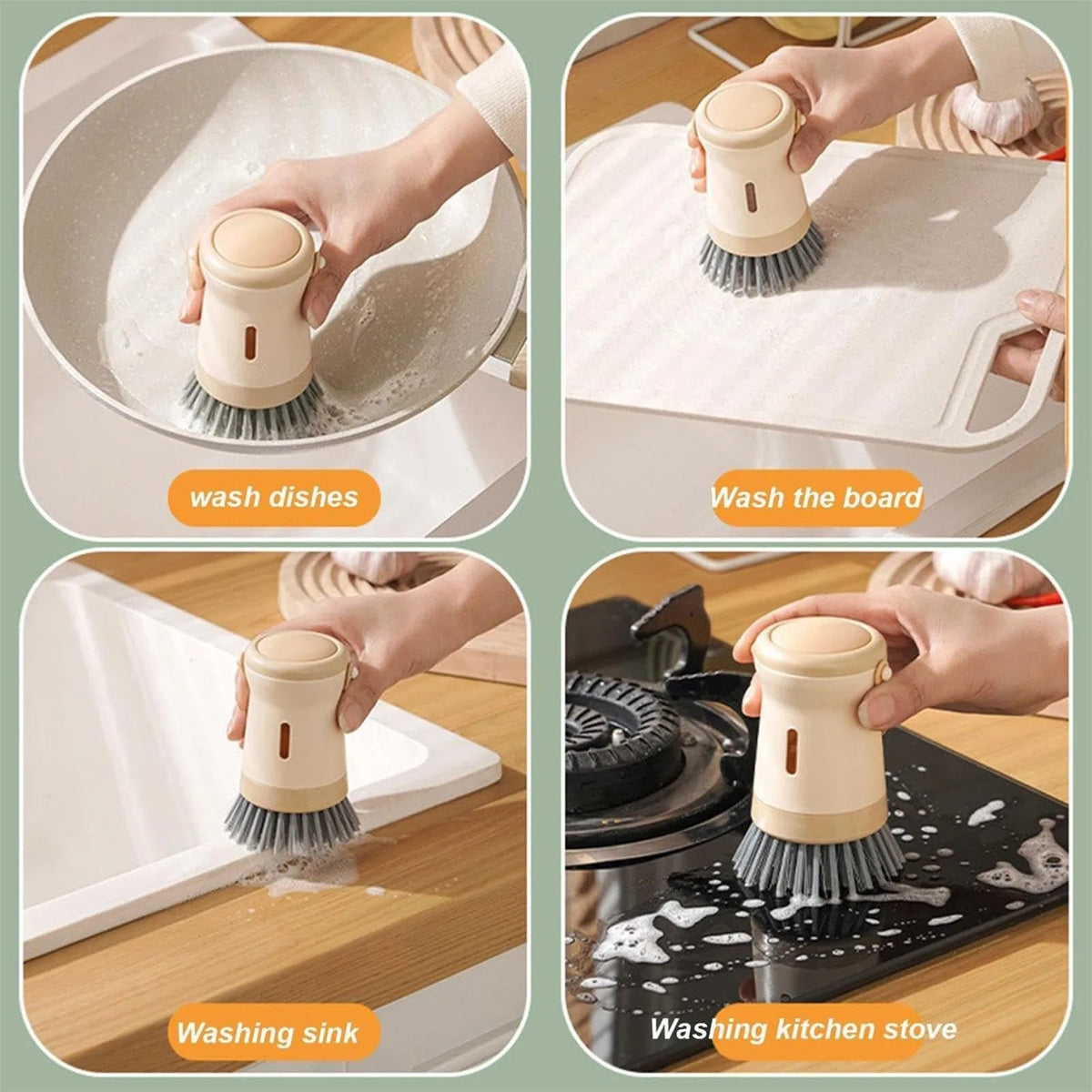 Sikunuo | Quick Wash Ergonomic Dishwashing Brush