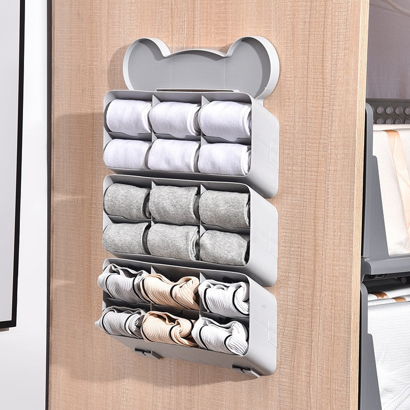 Sikunuo | Self-Adhesive Stackable Wall Cloth Organizer Shelf