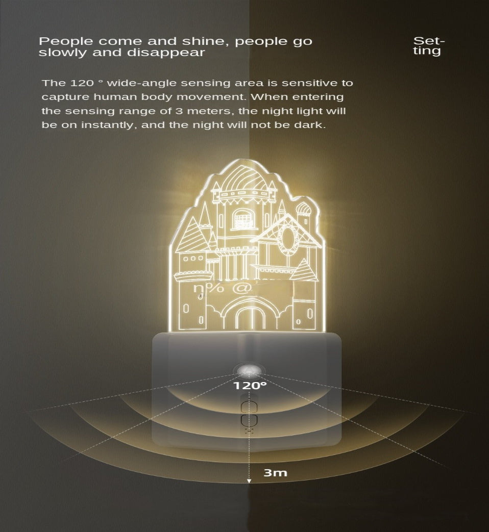Sikunuo | 3D LED Rechargeable Wall Night Lamp