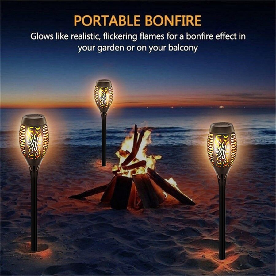 Sikunuo | Outdoor LED Solar Artificial Flame Lamp