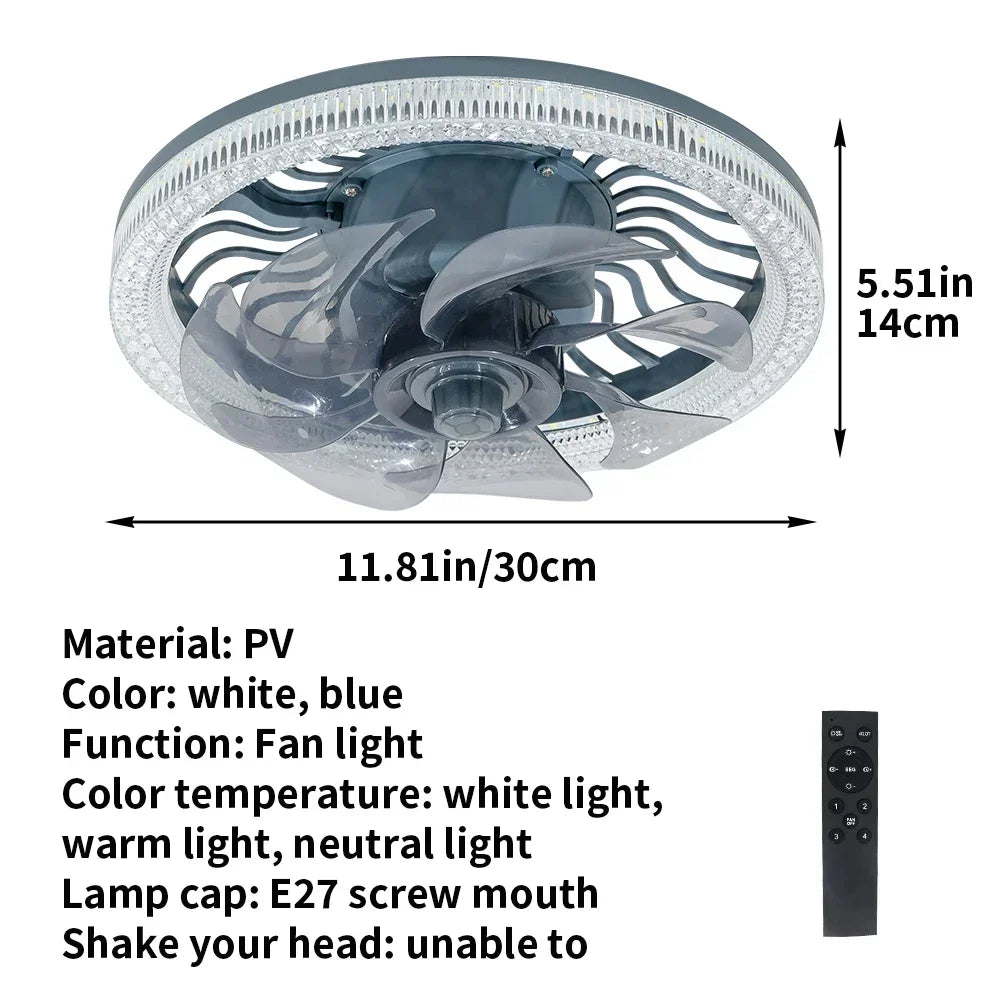 Sikunuo | 3in1 Remote Control Noise-Free Noise Elegant Fan Lamp