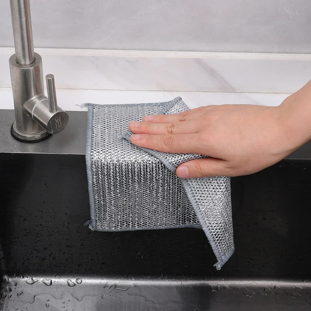 Sikunuo | Non-Stick Iron Wipe Double Layer Wire Cleaning Cloth