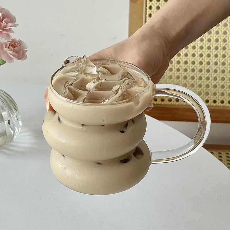 Sikunuo | Sleek Glass Irregular Bubble Mug
