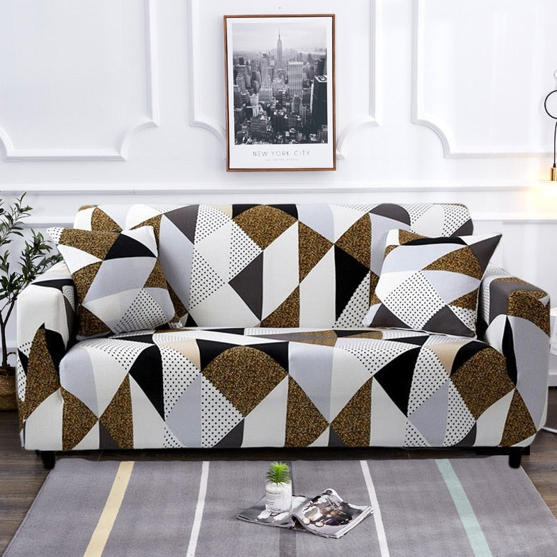 Sikunuo | Modern Non-slip Colorful Elastic Sofa Cover