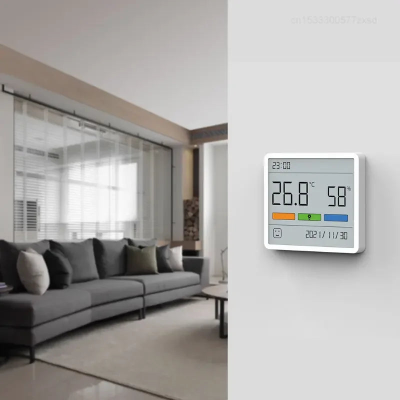 Sikunuo | All-in-One Indoor Humidity Meter Clock Digital Thermometer
