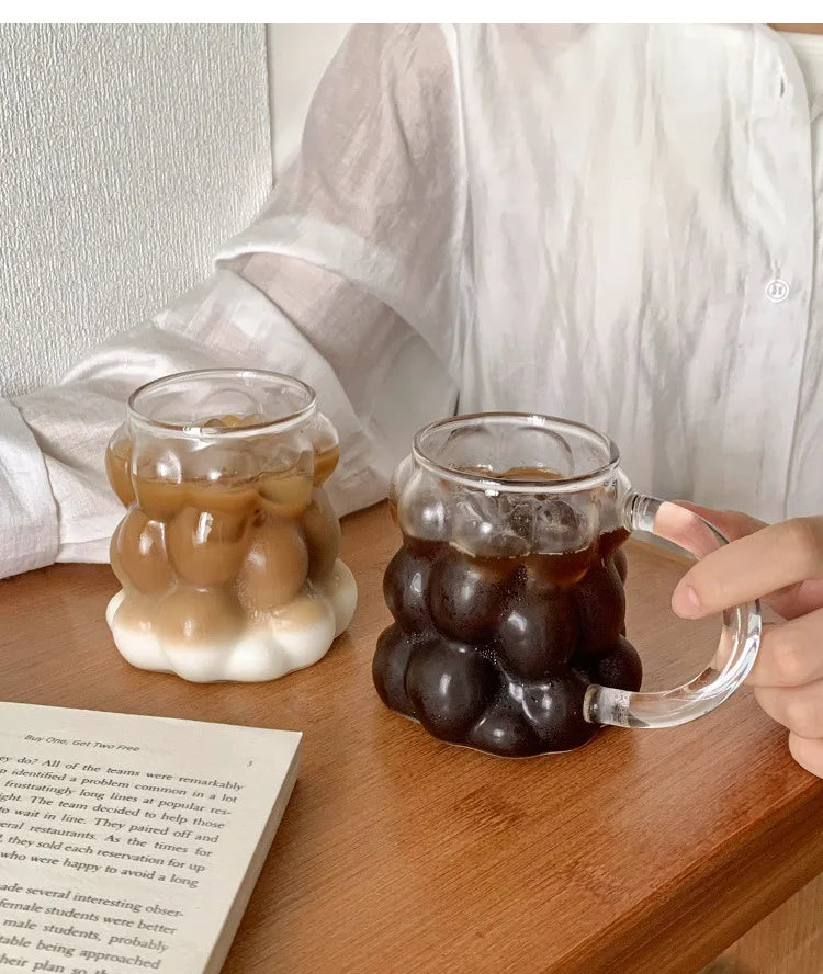 Sikunuo | Sleek Glass Irregular Bubble Mug