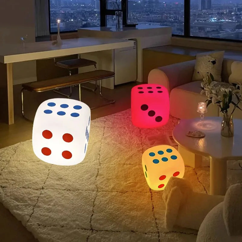 Sikunuo | Huge Dice Bedside Atmosphere Floor Table Lamp