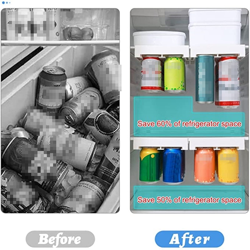 Sikunuo | Refrigerator Beverage Organizer Slide Rack