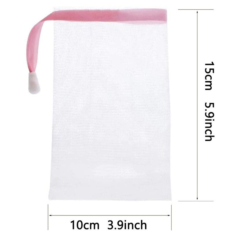 Sikunuo | 10Pcs Hangable Soap Organizer Mesh Bag