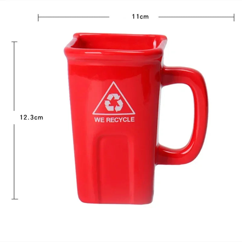 Sikunuo | Large Trash Can Ceramic Creative Mug