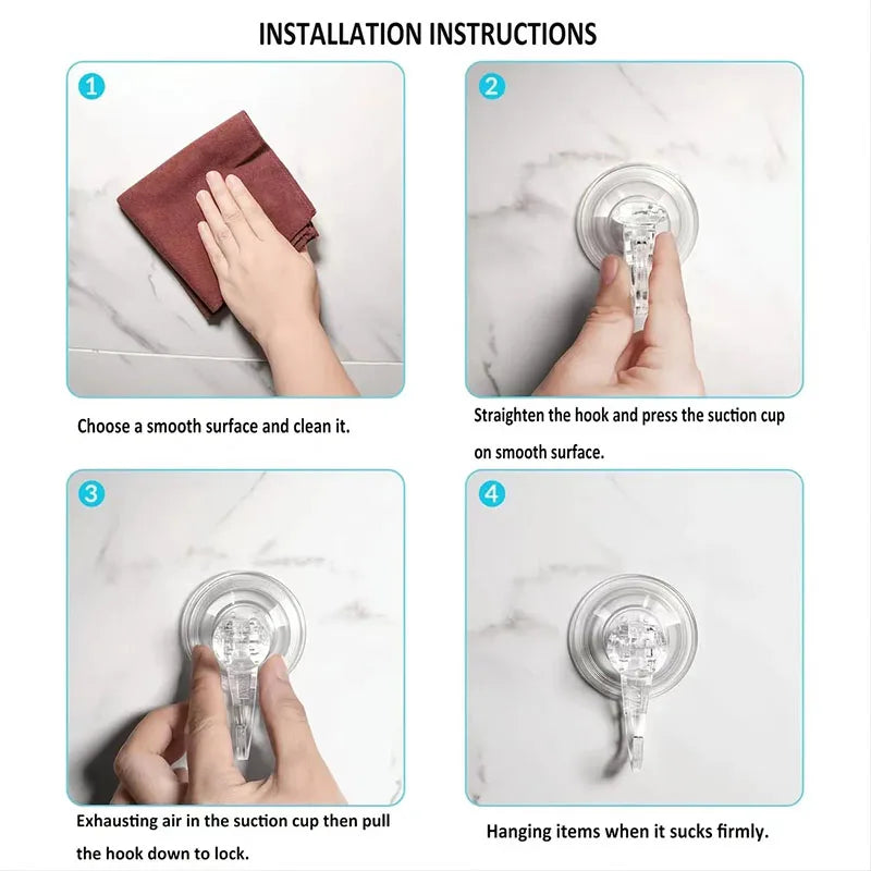 Sikunuo | Heavy-Duty Ultra Grip Suction Hooks