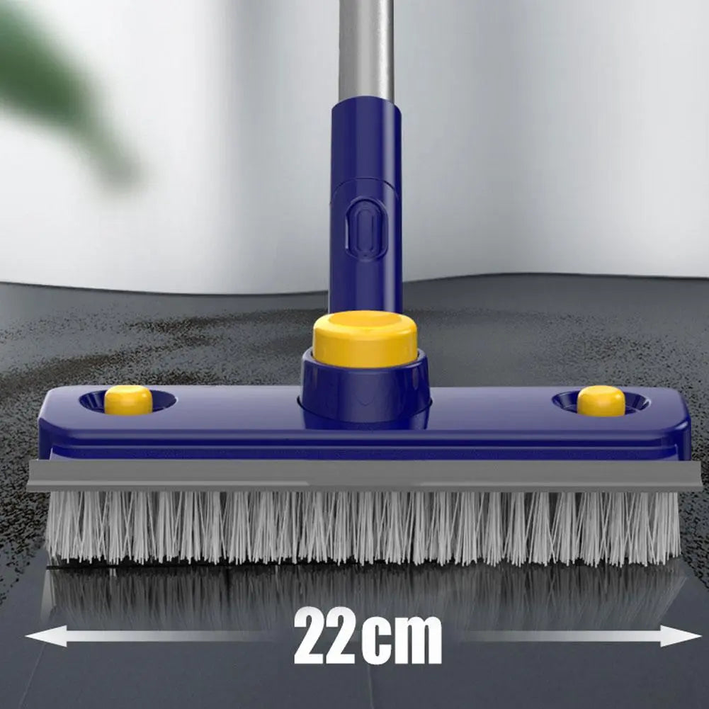 Sikunuo | 2in1 V-Shaped Long Handle Floor Scrub Edge Cleaner Brush