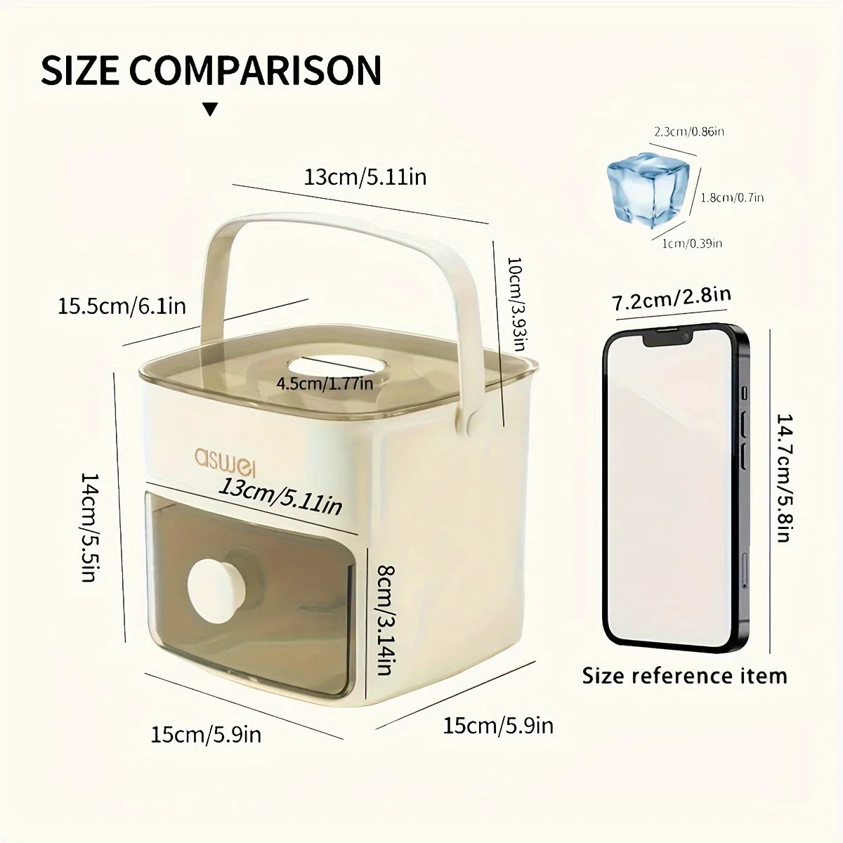 Sikunuo | 48-Grid Easy Ice Cube Maker Machine