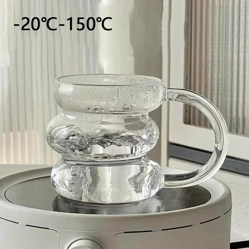 Sikunuo | Sleek Glass Irregular Bubble Mug