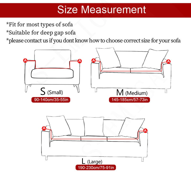 Sikunuo | Modern Non-slip Colorful Elastic Sofa Cover