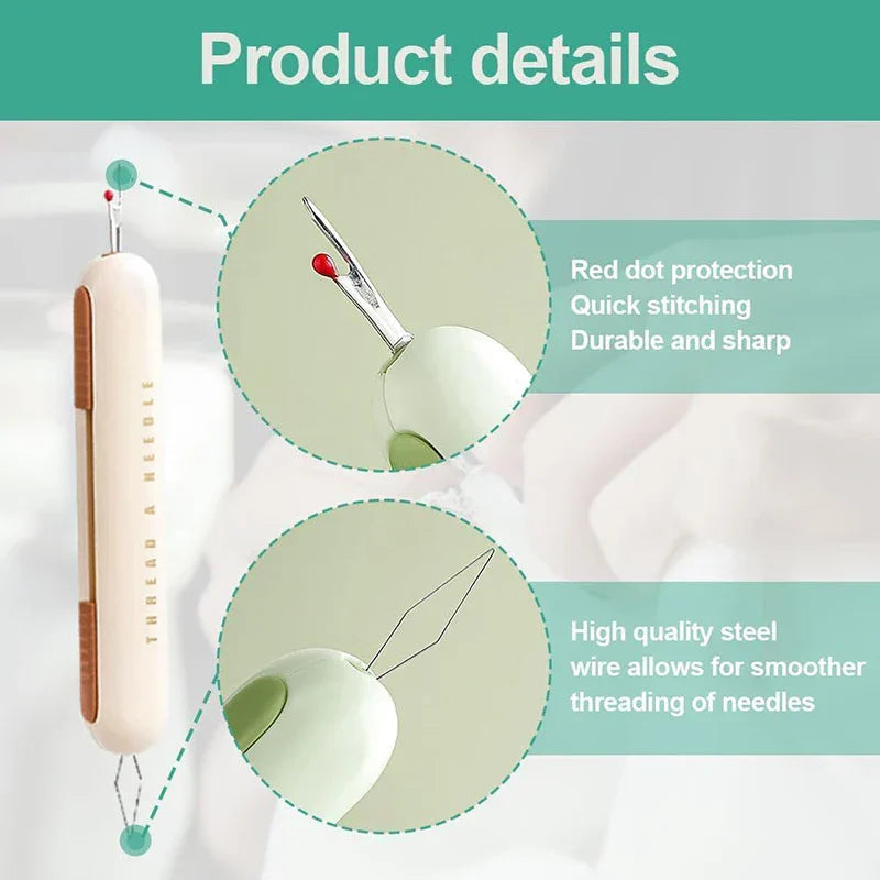 Sikunuo | Dual-Purpose Needle Threader Seam Ripper Tool