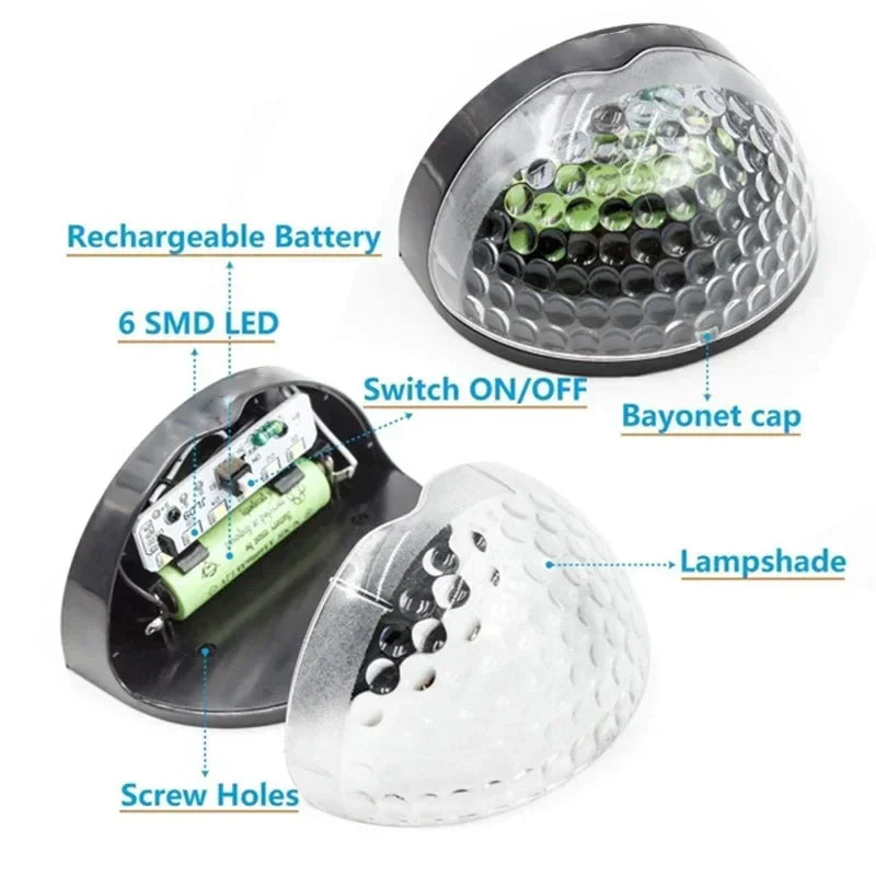 Sikunuo | Outdoor Waterproof Solar LED Patio Wall Lamp