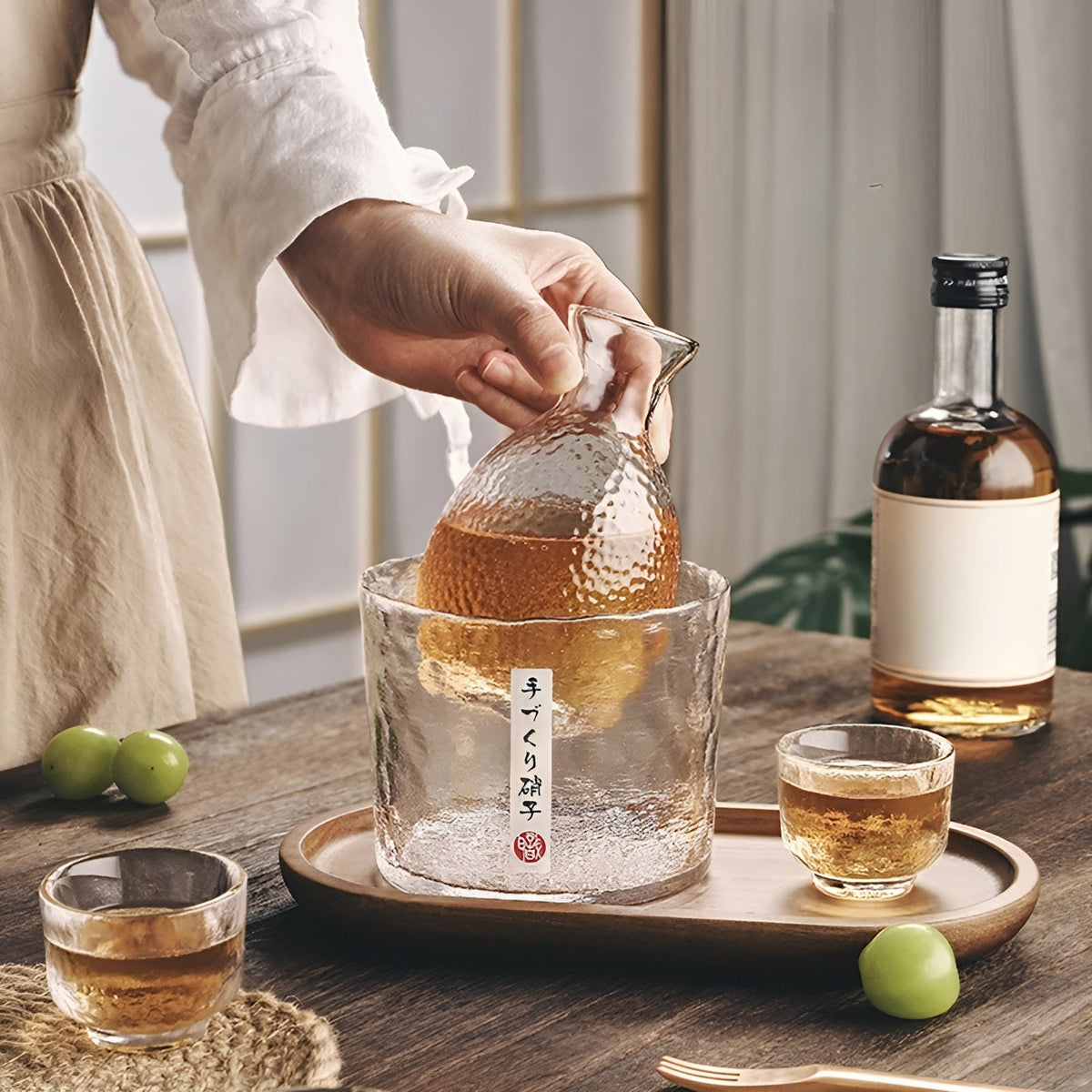 Japanese Glass Set – Elegant Sake & Whisky Set | Perfect for Bar & Home | Sikunuo