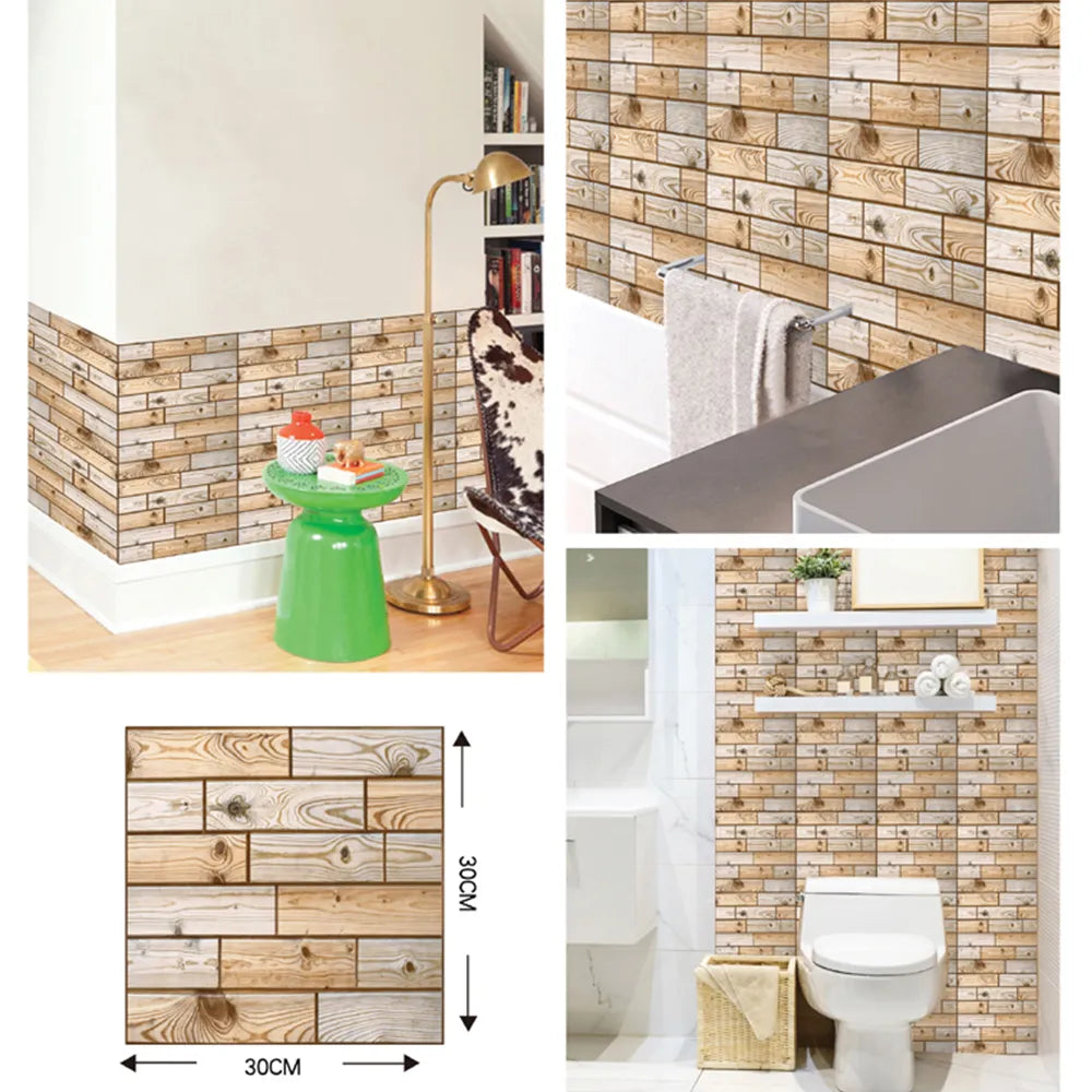 Sikunuo | 3D Wall Brick Pattern Decal