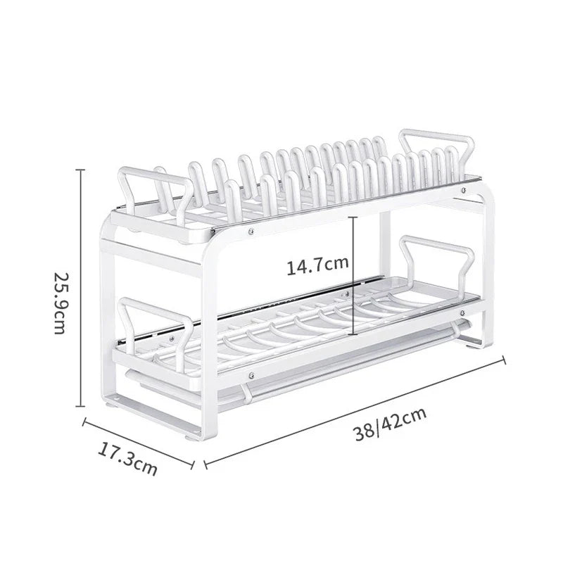 Sikunuo | Kitchen Cabinet Sliding Storage Dish Rack