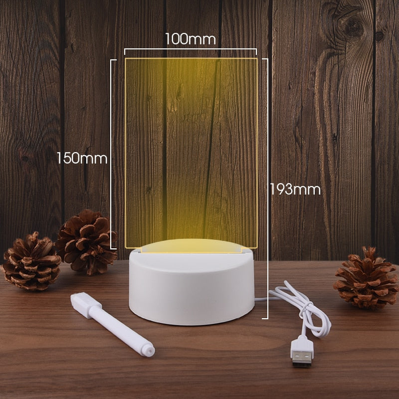 Sikunuo | Creative Note Board Led Table Lamp