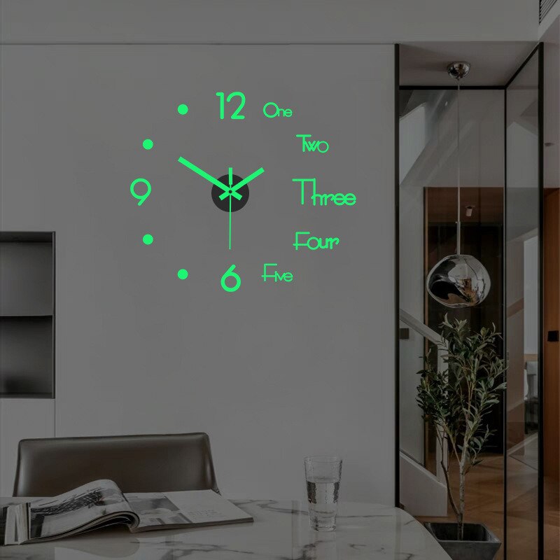 Sikunuo | 3D Luminous Silent Wall Clock
