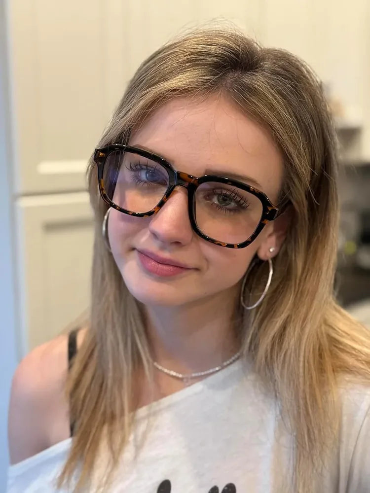 Oversized Blue-Light Fashion Glasses