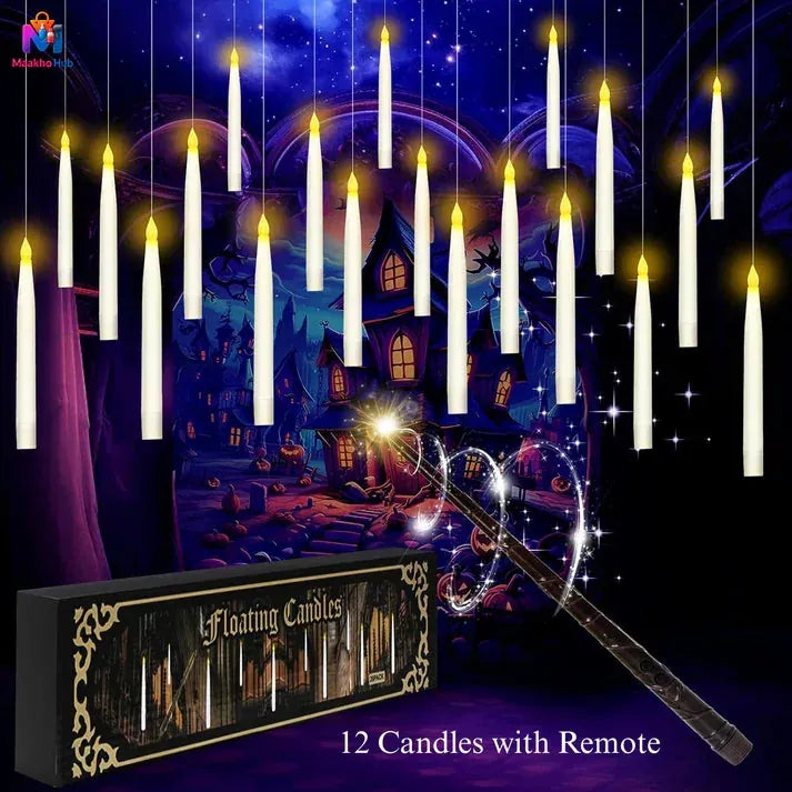 Floating LED Candles with Magic Wand – 10 Piece Set