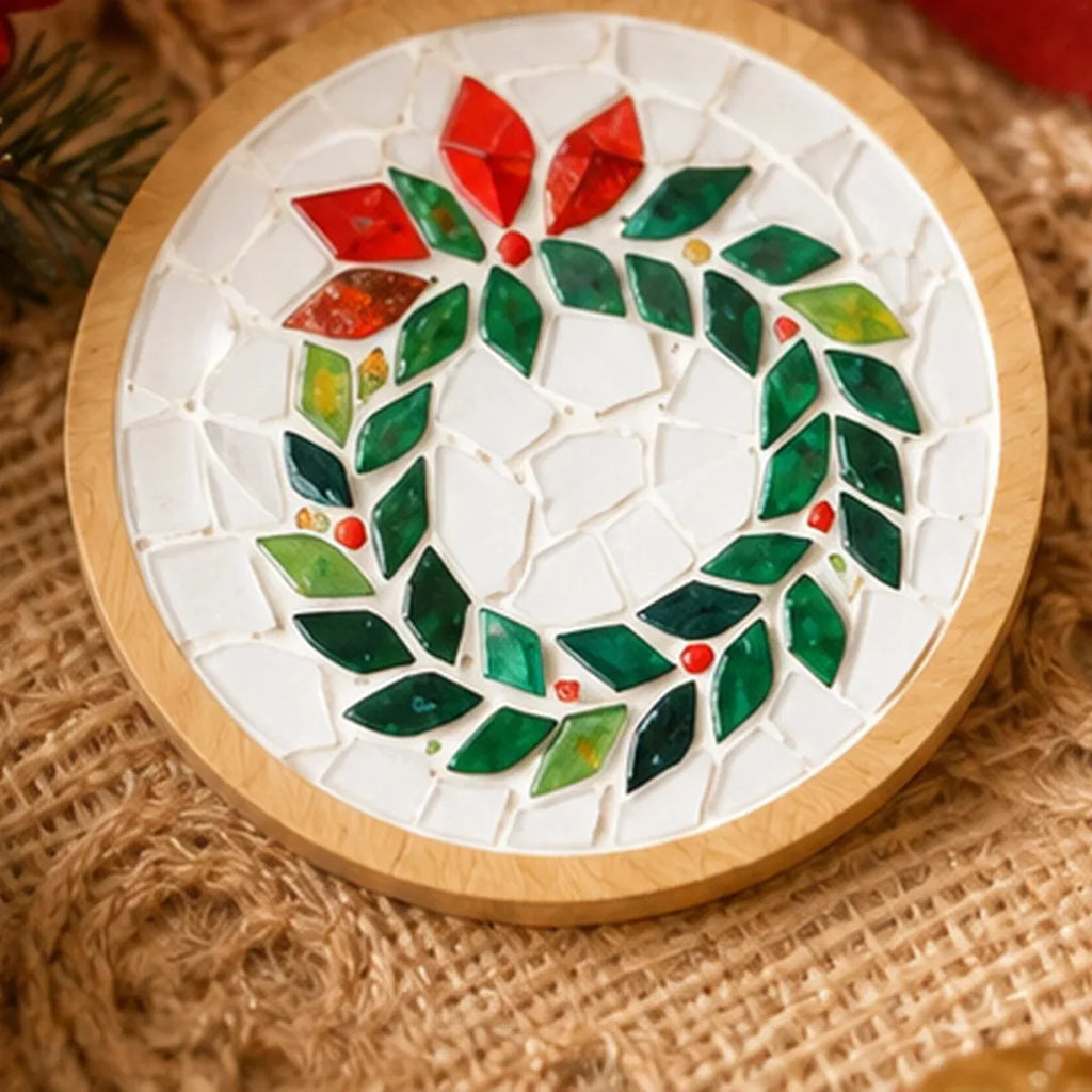 DIY Mosaic Christmas Coaster Kit – 6 Designs