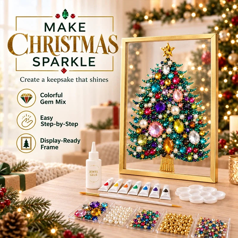 DIY Jeweled Christmas Art Frame Kit – 8 Designs