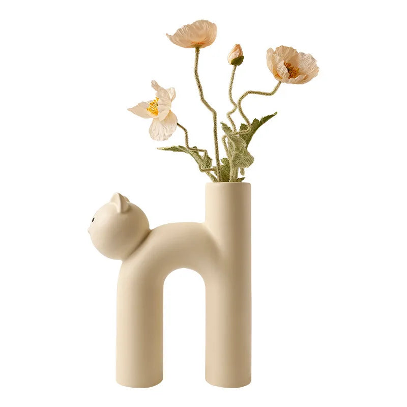 Sikunuo | Mini Cat Elegant Minimal H-shaped Flower Vase